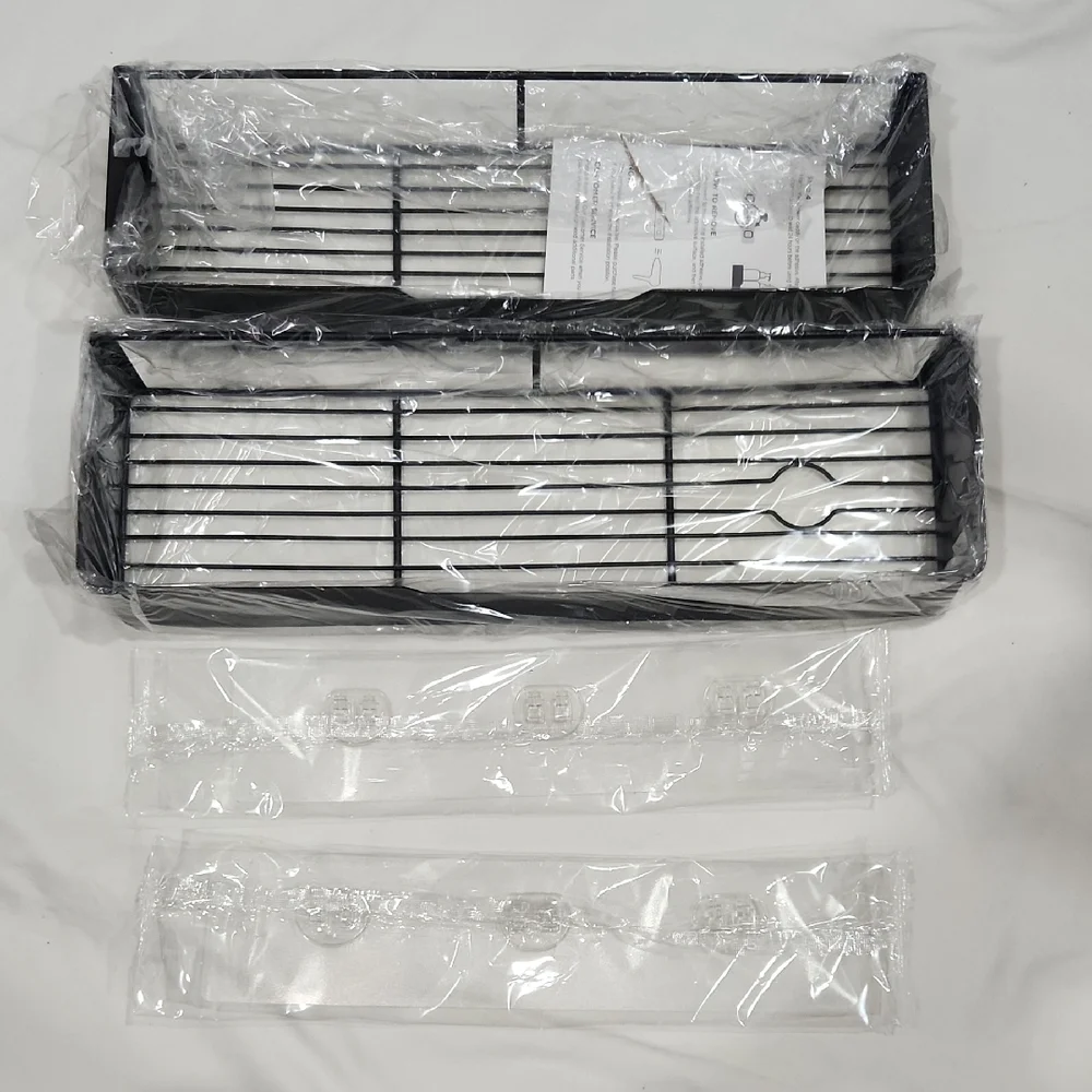 NEW Black No-Drill Bathroom Shelves